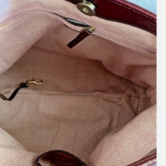 DOONEY & BOURKE Red Patent Leather Shoulder Handbag - Excellent - Picture 3 of 5